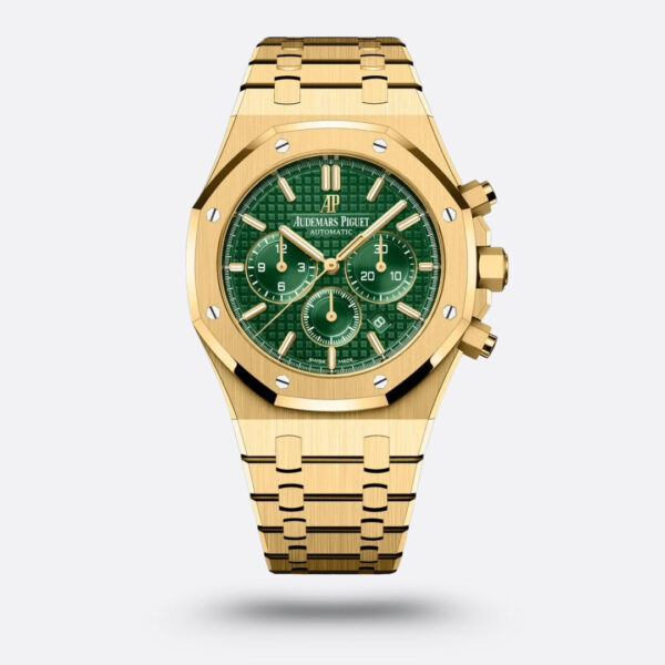 Audemars Piguet Royal Oak Chronograph, or jaune, cadran vert